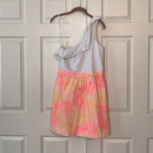 Lilly Pulitzer one shoulder dress with ruffle